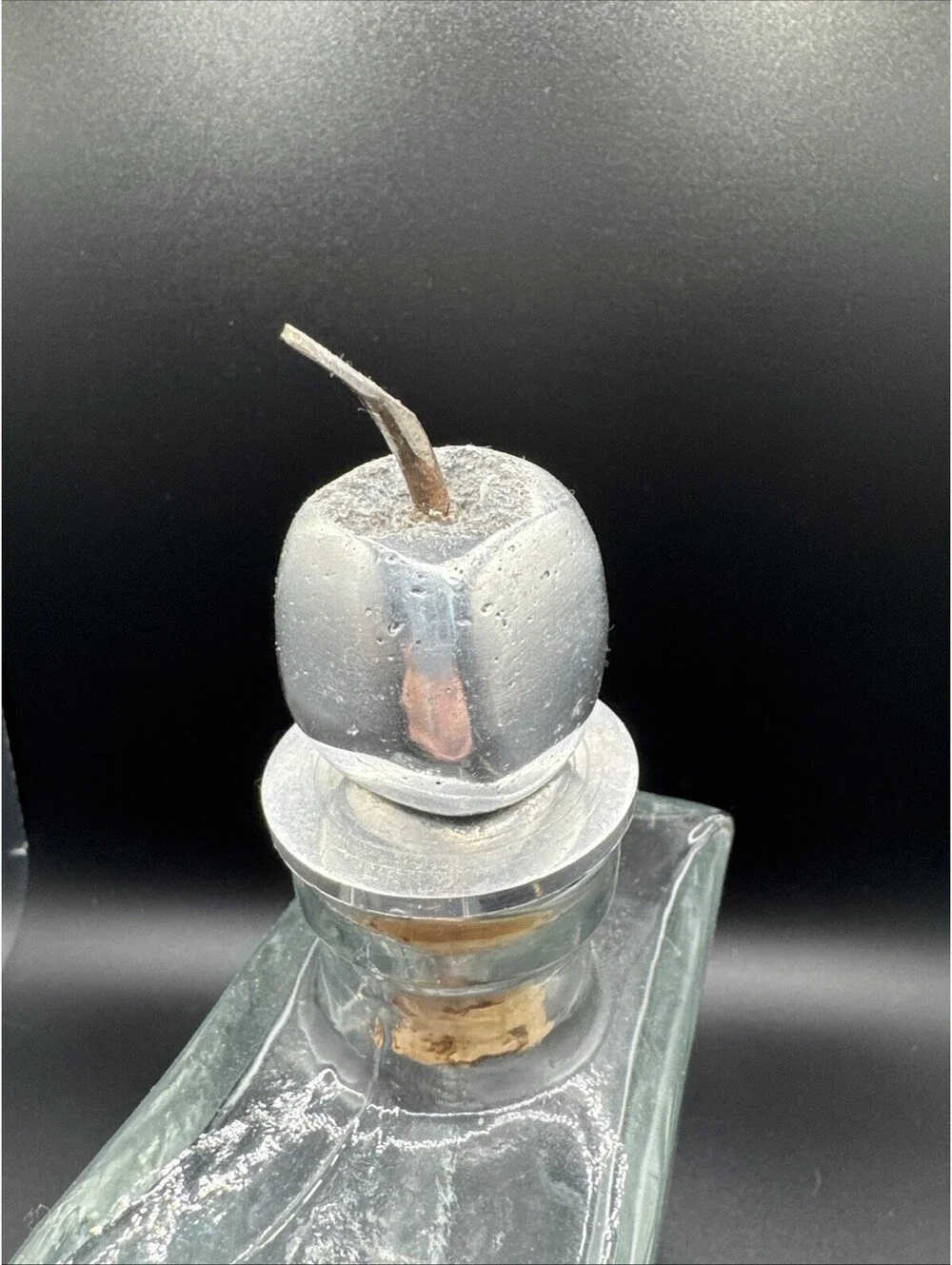 1980’s Glass Decanter Apple stopper